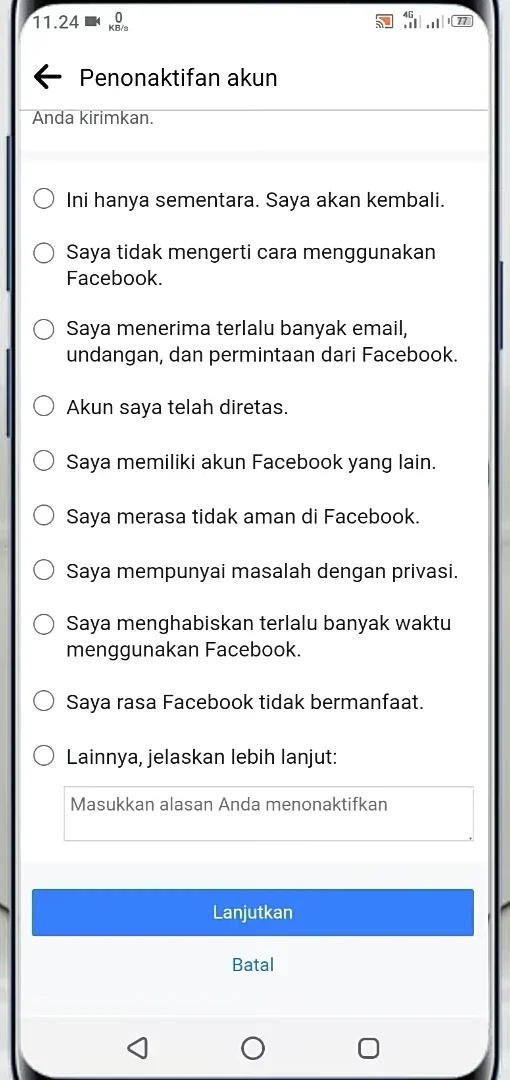 banyak pilihan alasannya