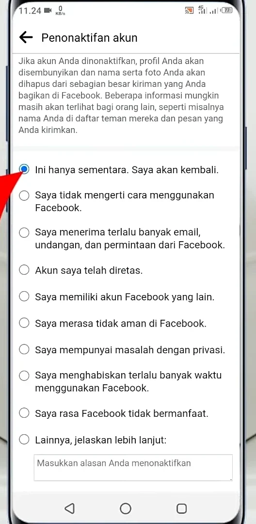 klik opsi pertama