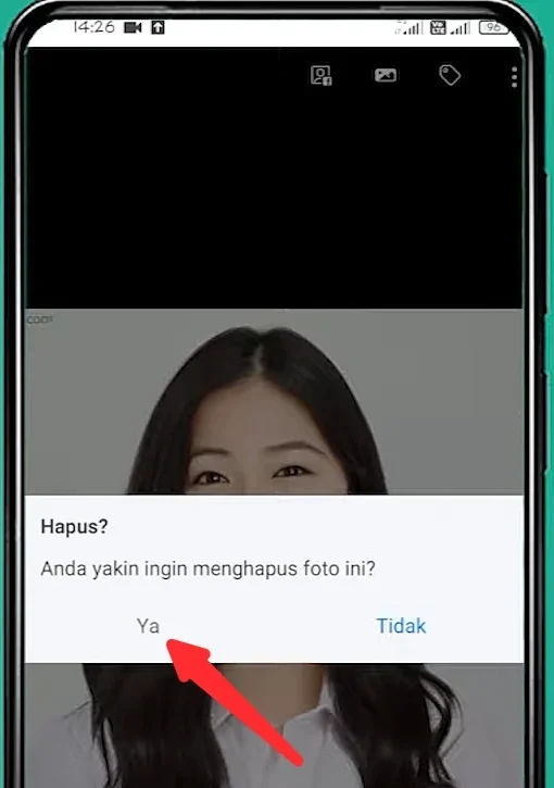 ketuk opsi Ya