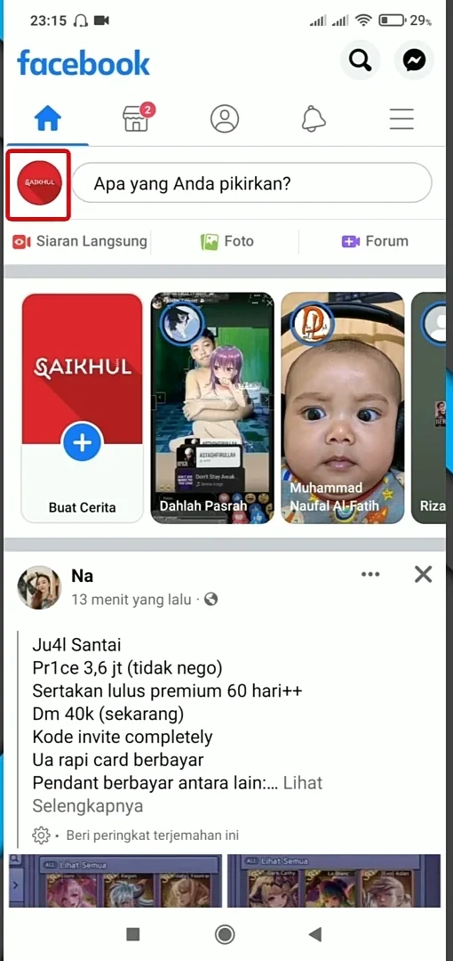 klik profil