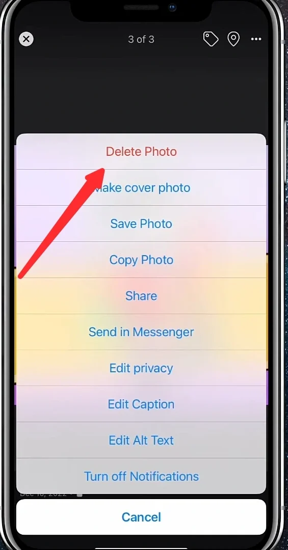 delete photo