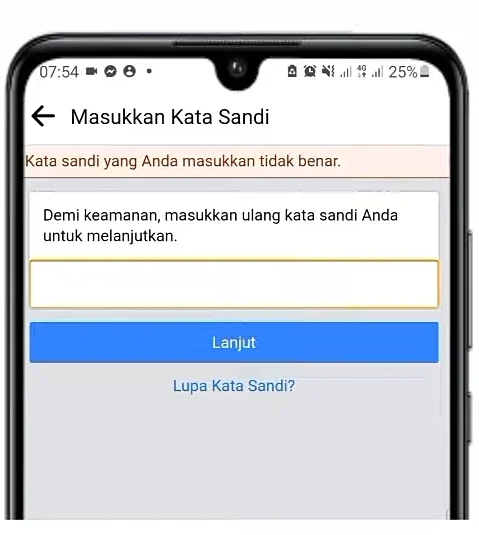 input sandi FB lagi