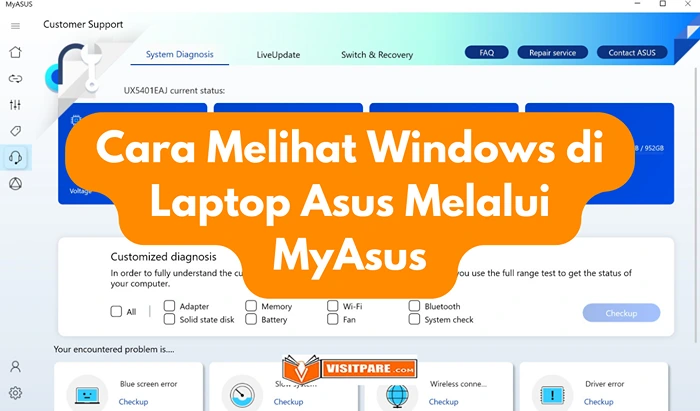 Liat Versi Windows lewat My Asus