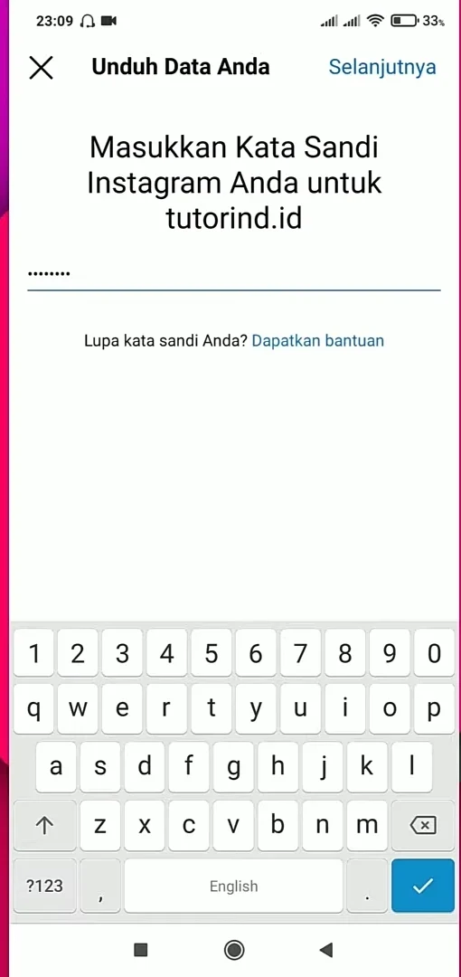 input kata sandi