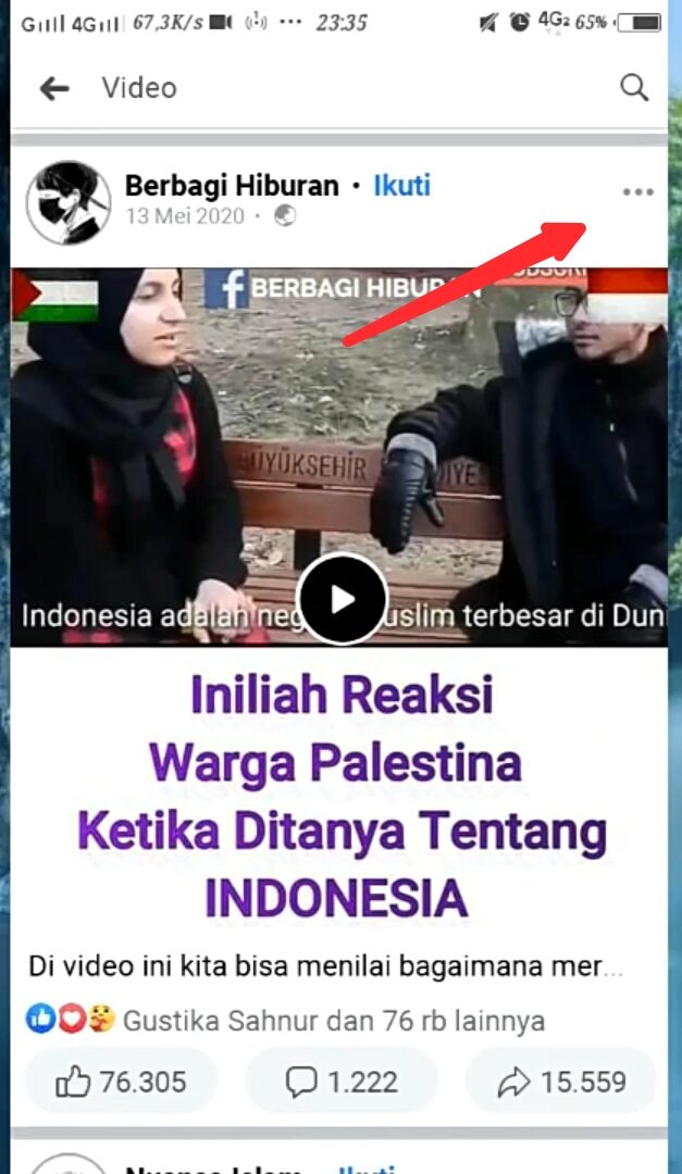 klik saja tiga titik video