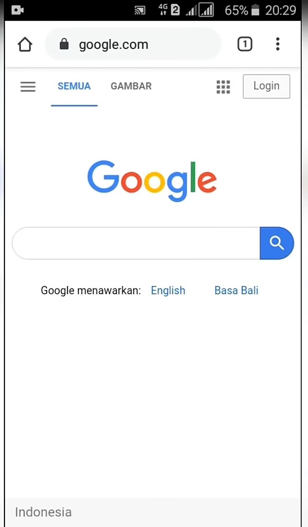 masuk ke opsi Google