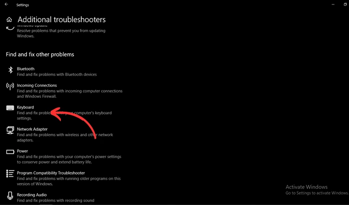 Jalankan Troubleshooter