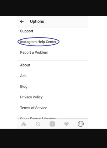 Instagram help Center