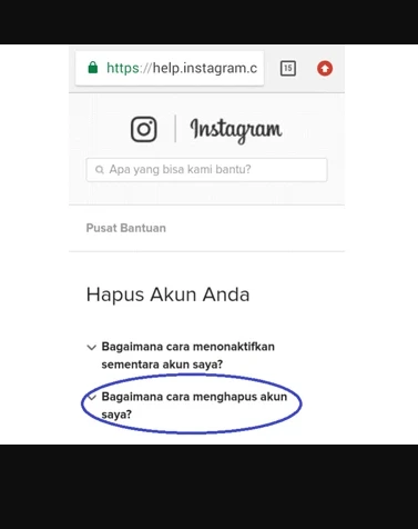 bagaimana cara menghapus akun saya