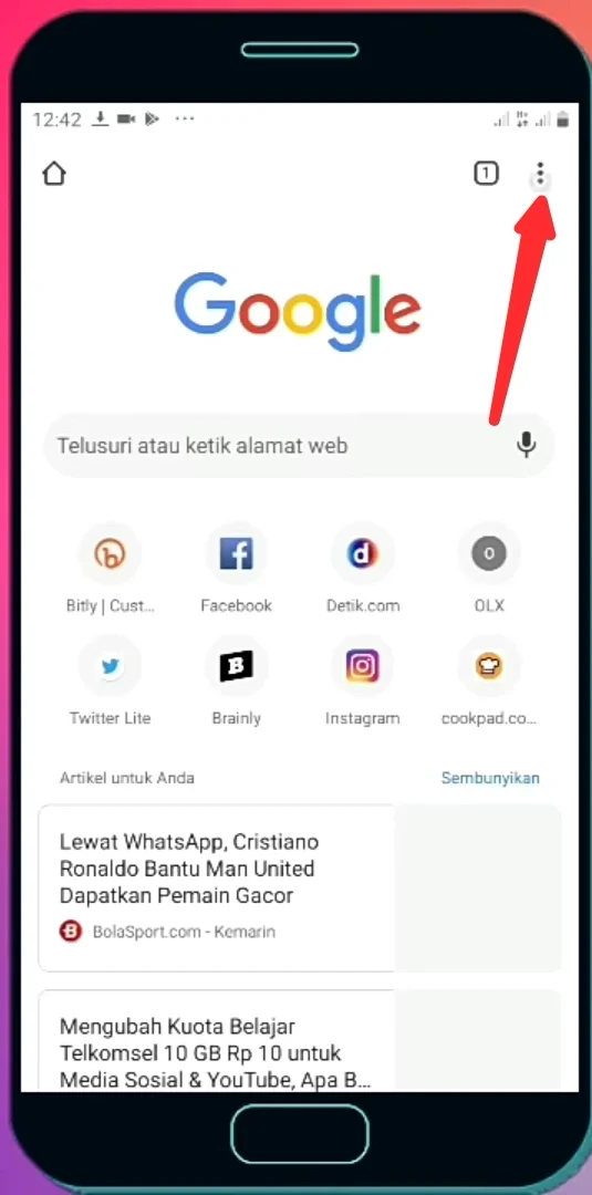 klik titik tiga