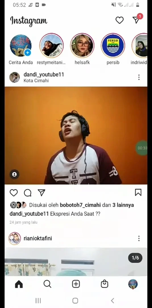 masuklah ke akun Instagram