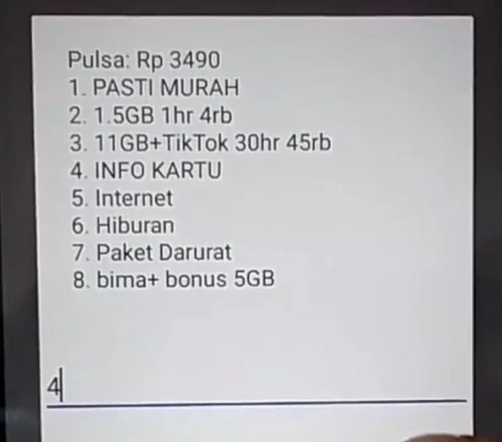 pilih angka 4