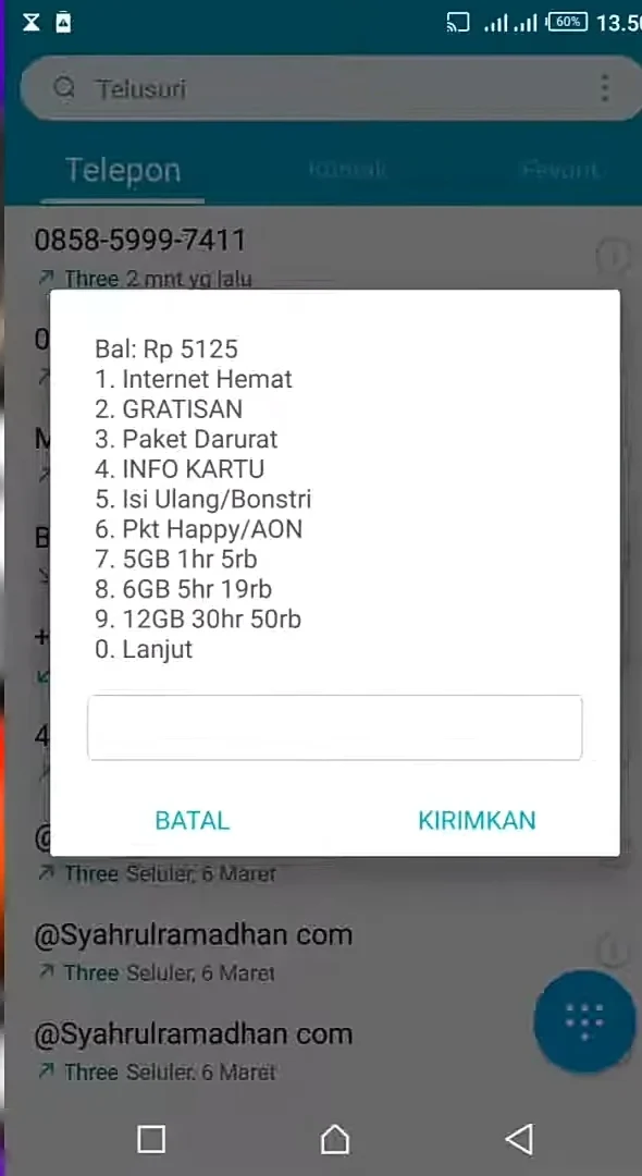 sudah bisa dan muncul menu