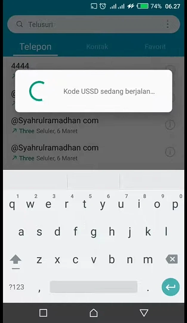 kode USSD berjalan