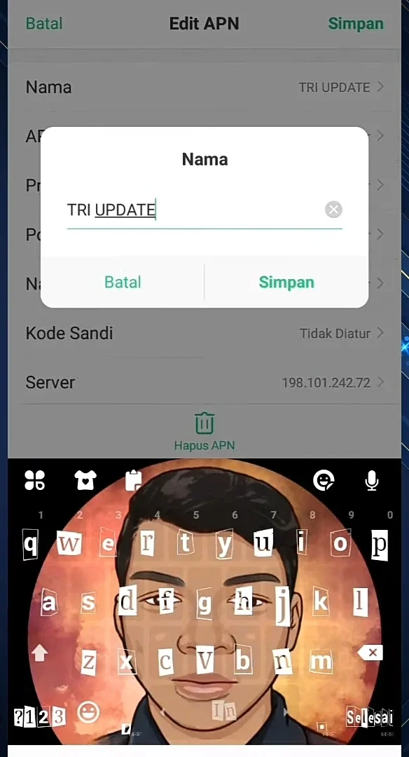 menjadi Tri update