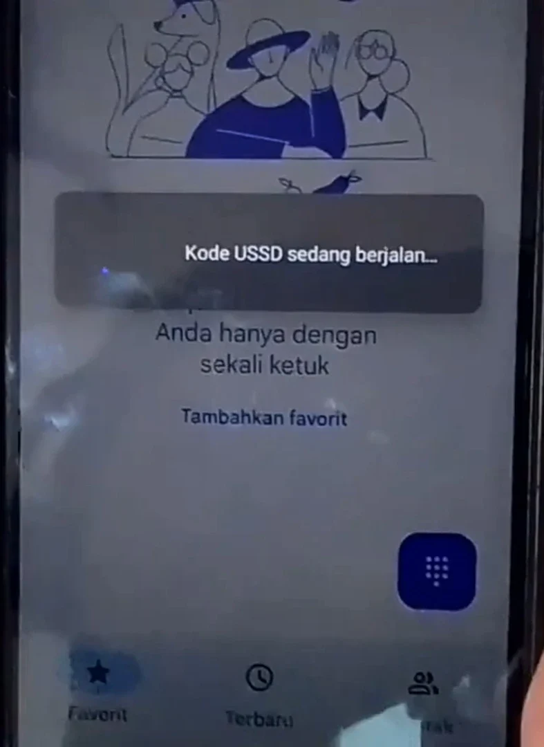 tunggu kode USSD berjalan