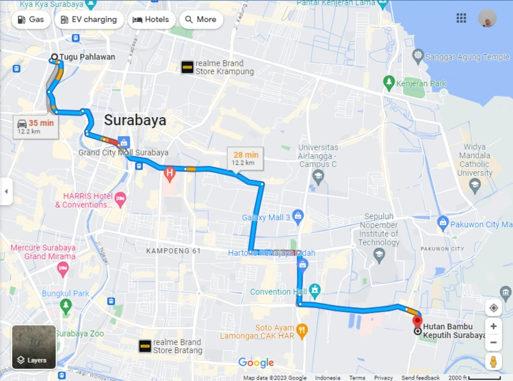 Rute Menuju Hutan Bambu