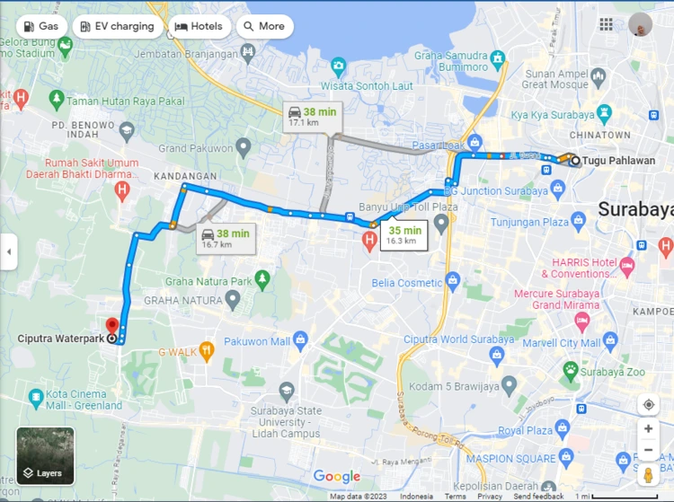 Rute Menuju Ciputra Waterpark