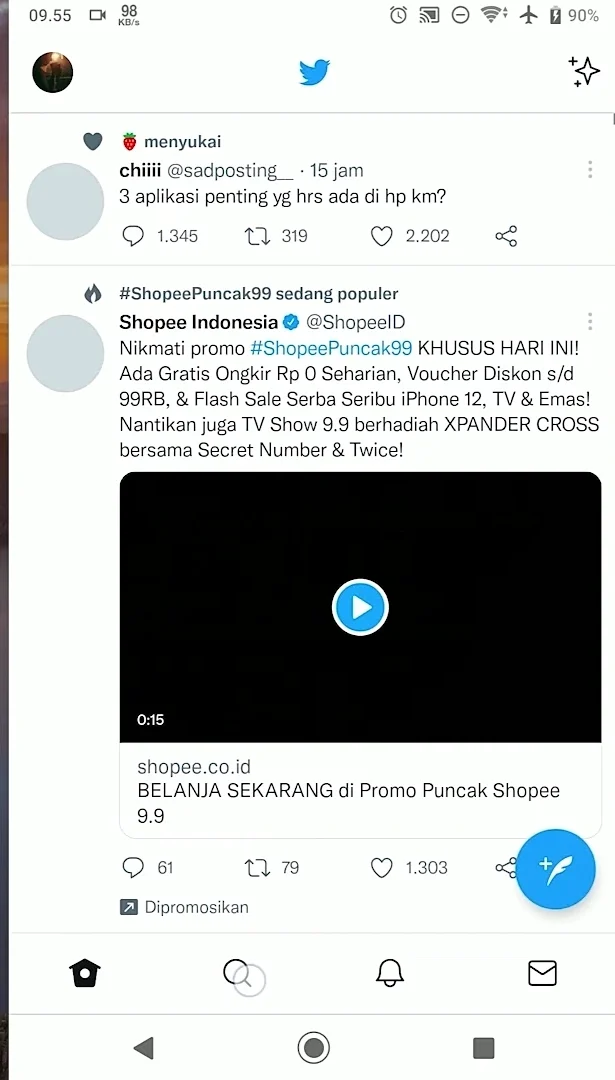 membuka Twitter Anda