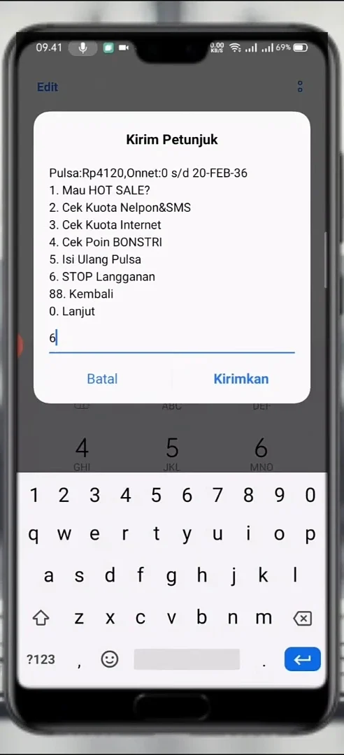 angka 6 yaitu stop langganan