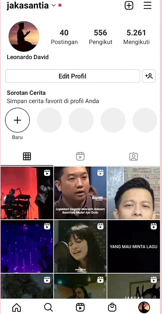 masuklah ke profil pribadi