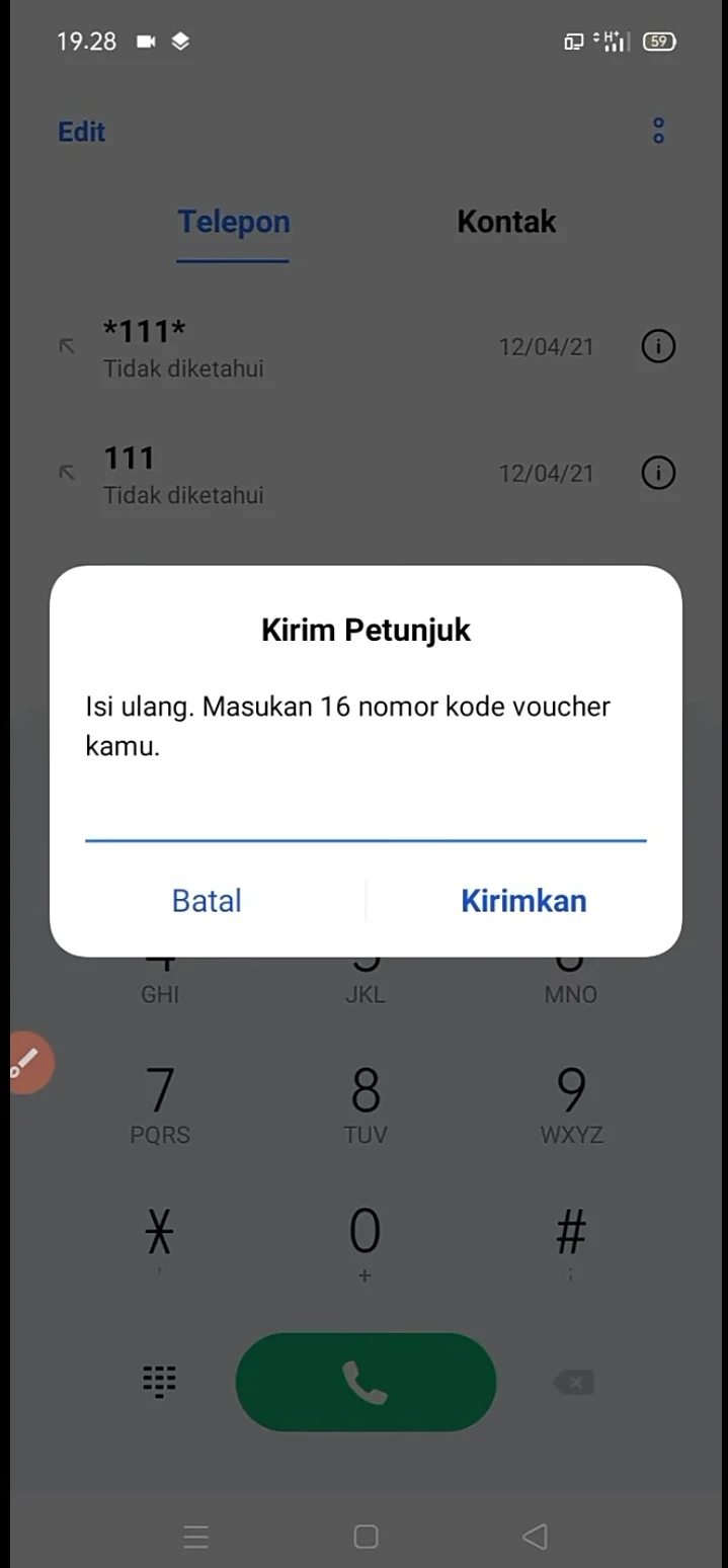 pop up pengisian kode voucher