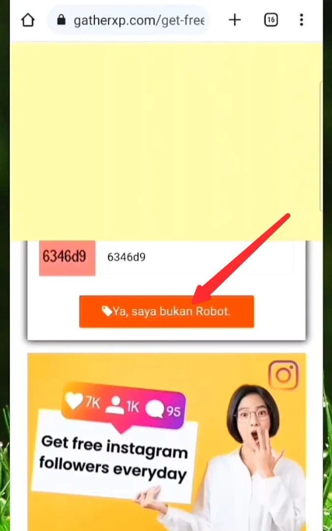 klik konfirmasi ya, Saya bukan robot