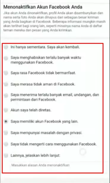 Cara Menonaktifkan Facebook