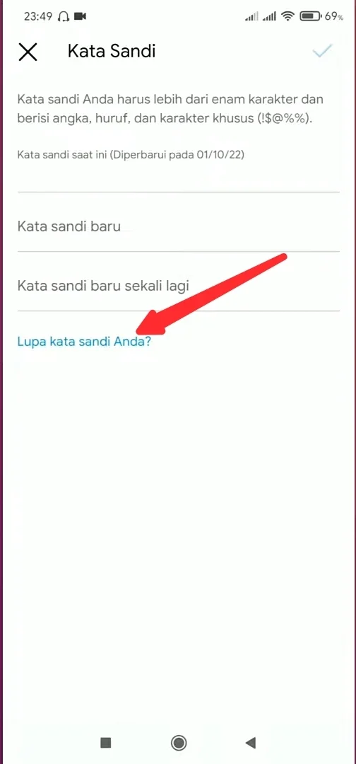 lupa kata sandi Anda