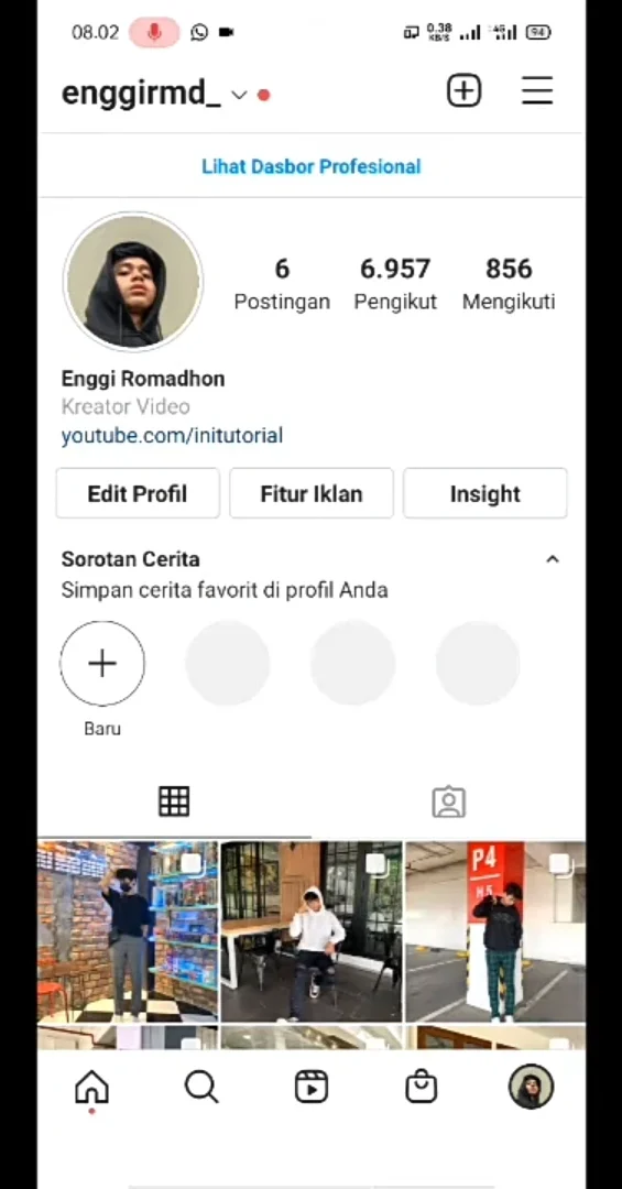 bagian profil akun