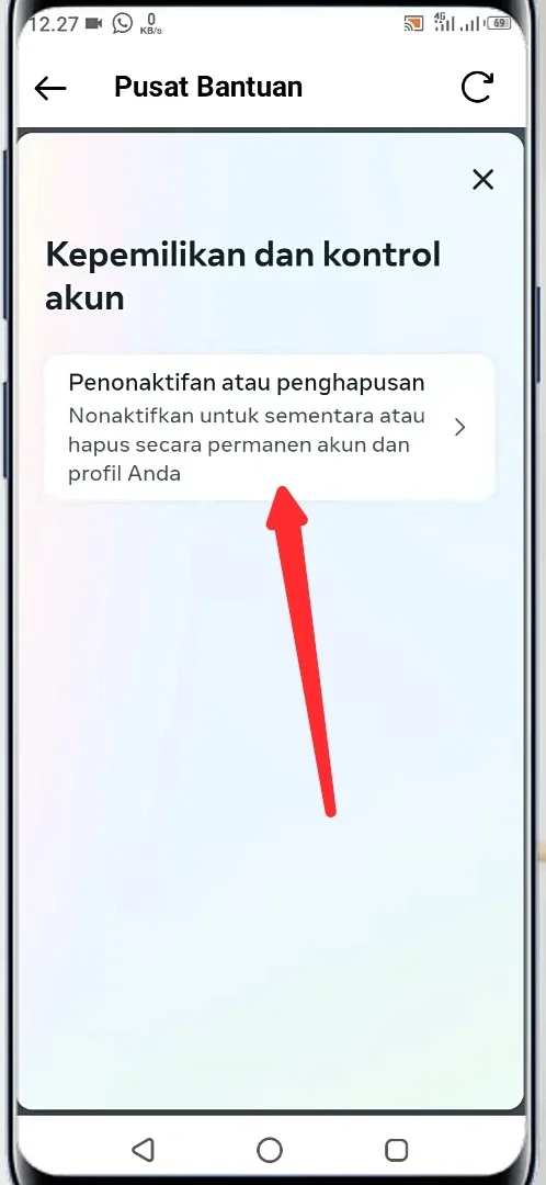 penonaktifan atau penghapusan