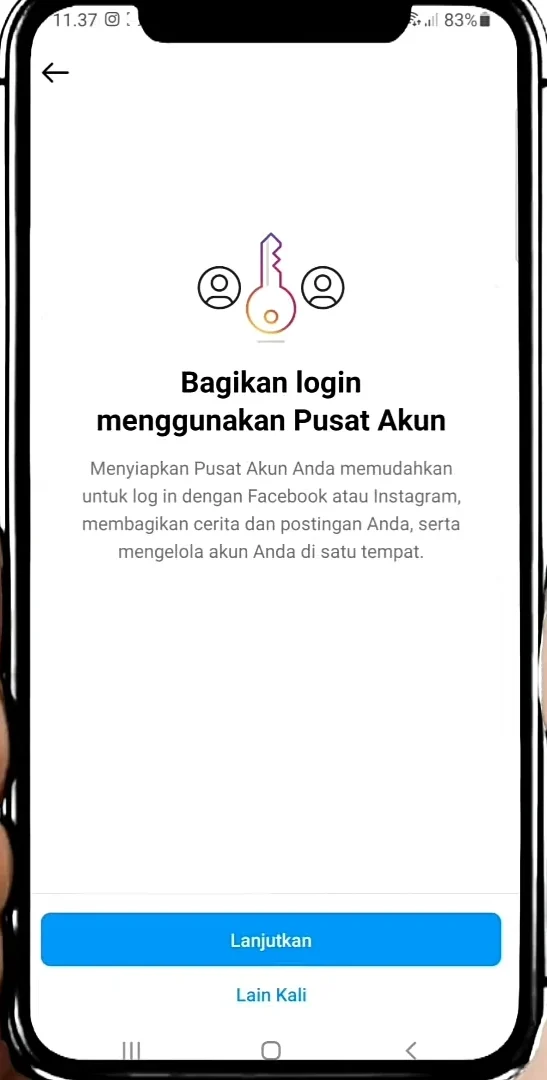 klik opsi lanjutkan