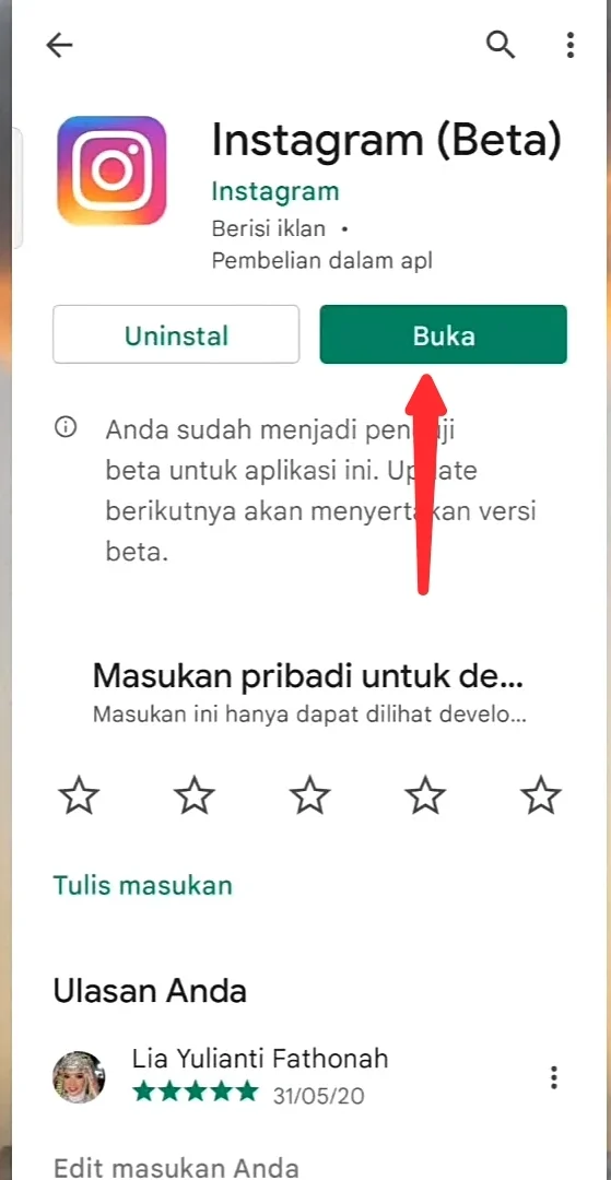 Klik tombol buka