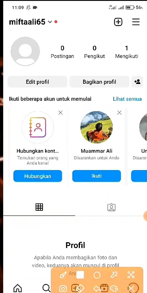 akun Instagram pun sudah jadi