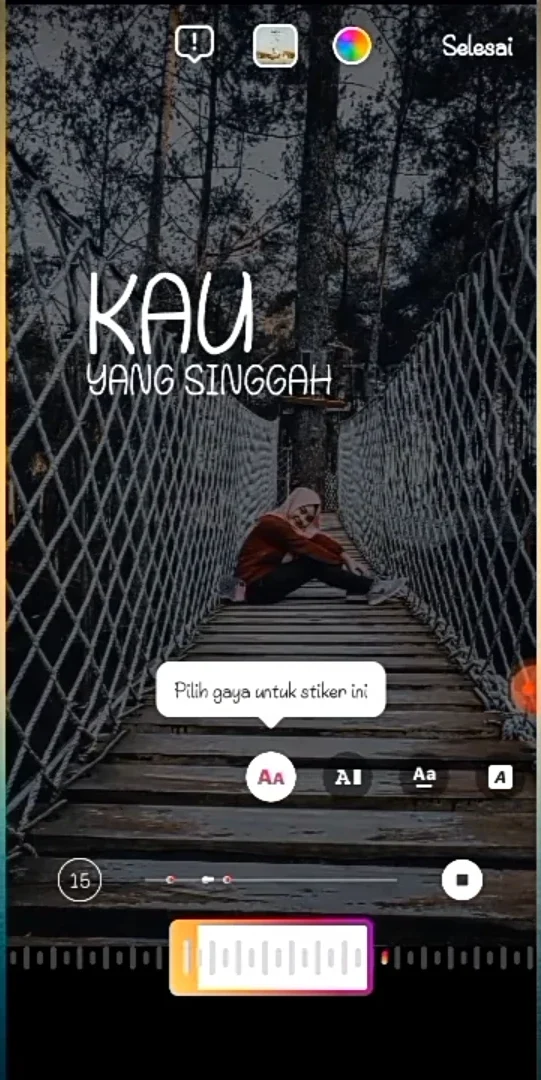 masuk ke story Instagram