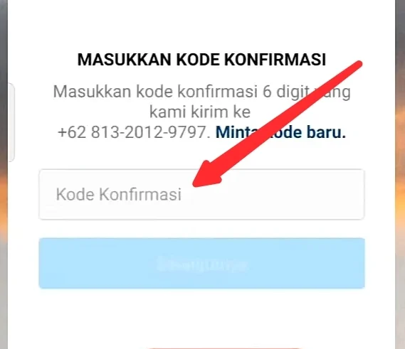 kode konfirmasi