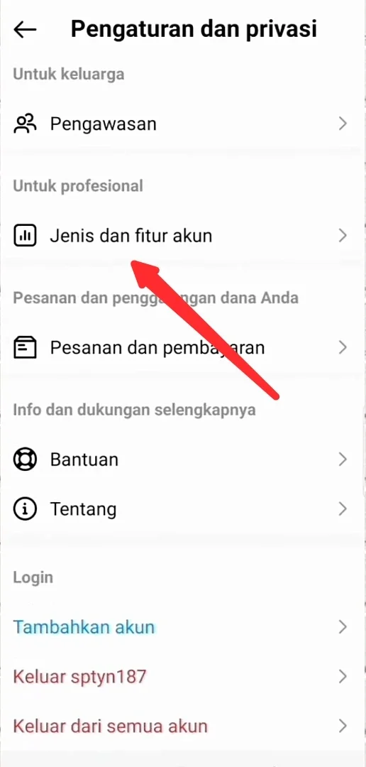 jenis dan fitur akun