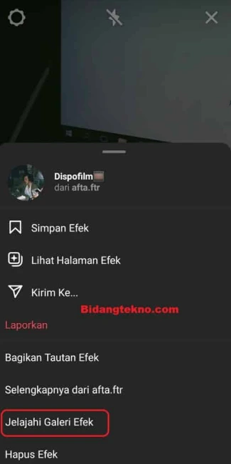 jelajahi galeri efek