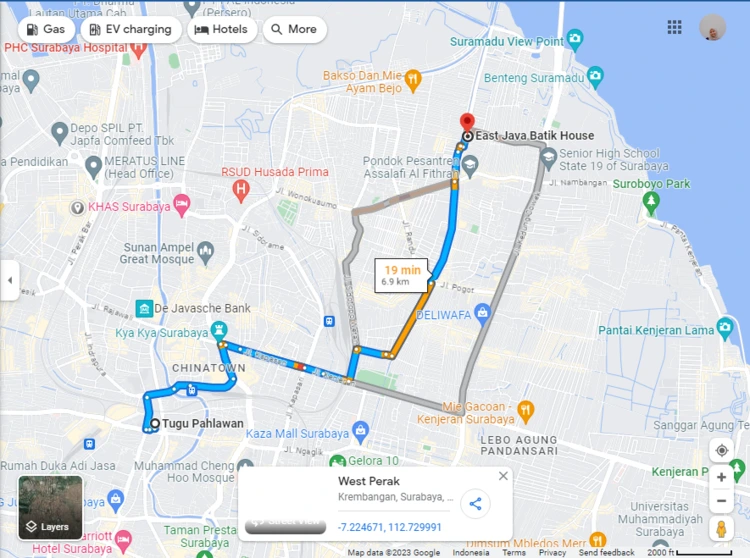 Rute Menuju Rumah Batik Surabaya