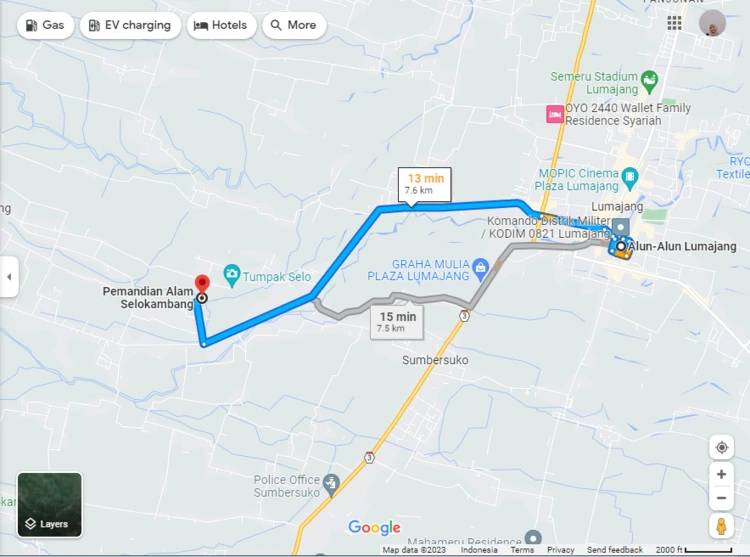 Rute Menuju Tempat Wisata