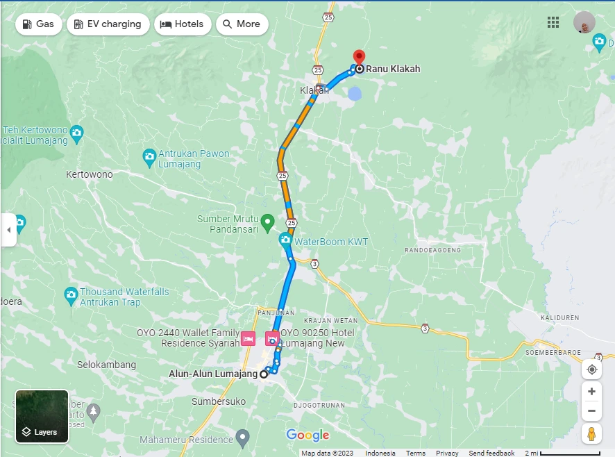 Rute Menuju Danau Klakah