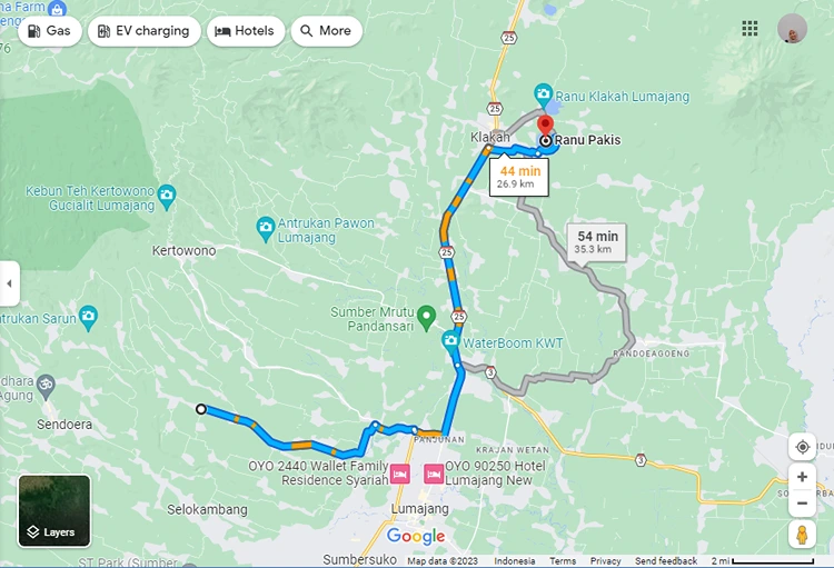 Rute Menuju Ranu Pakis