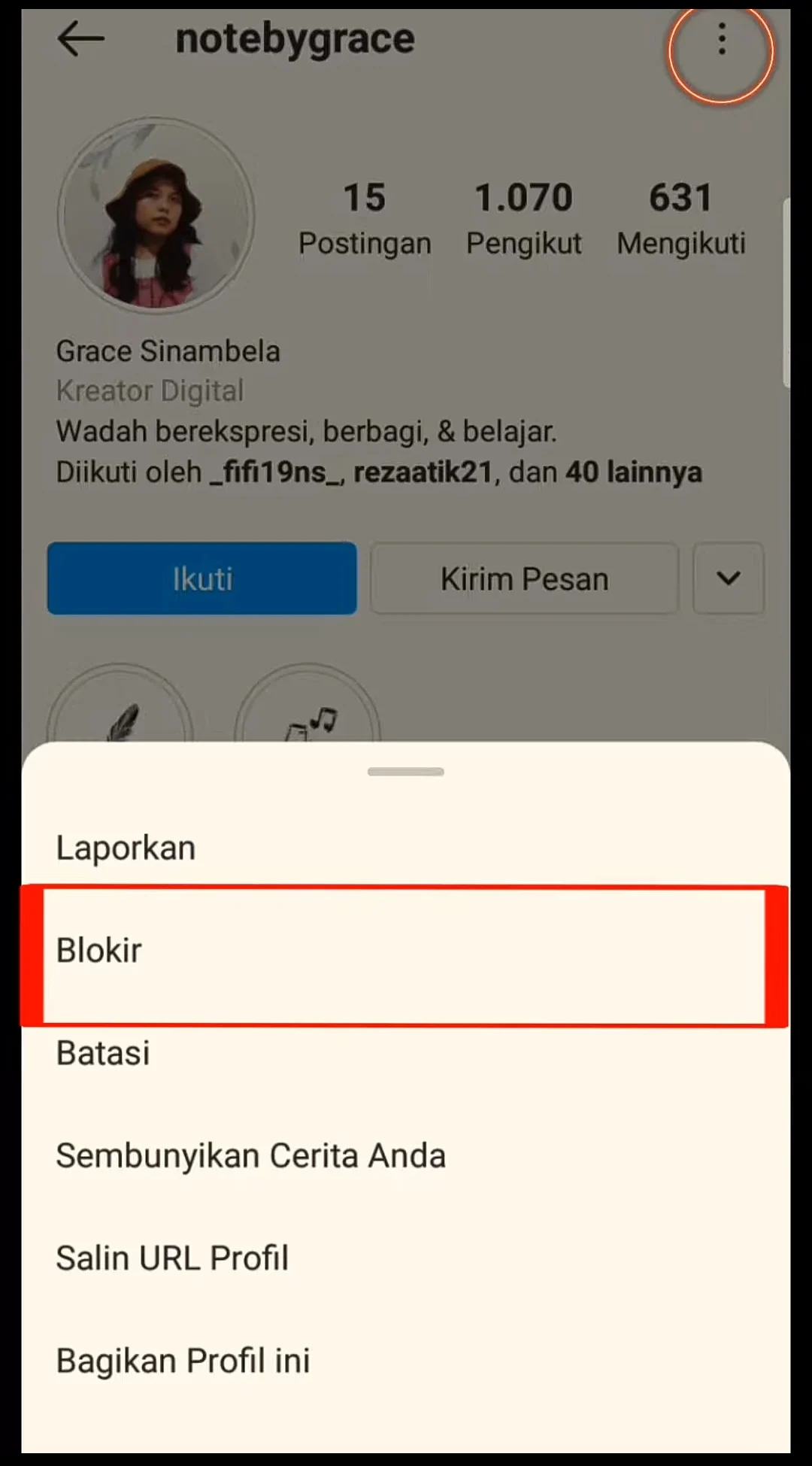 opsi blokir