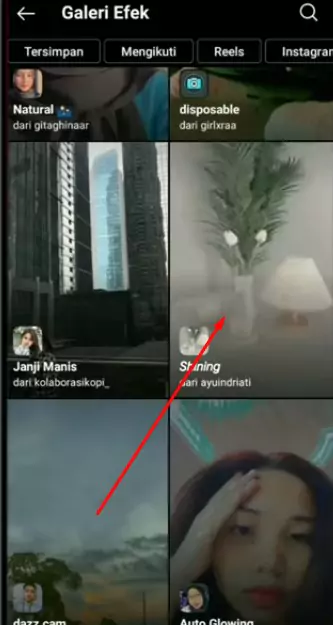 Cara Mencari Efek Instagram