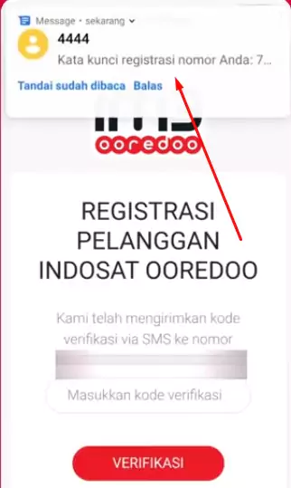 Contoh Registrasi Kartu Indosat