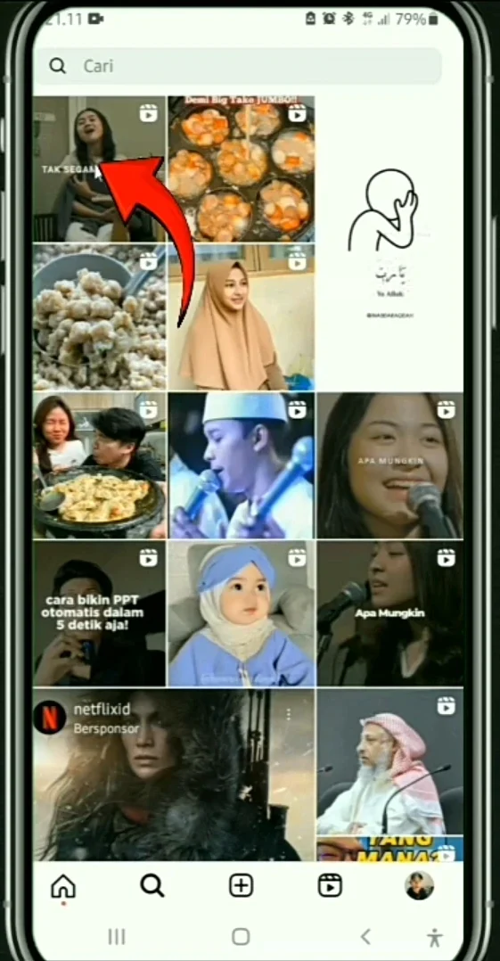 pilih salah satu video.