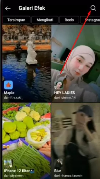 Cara Mencari Efek Instagram