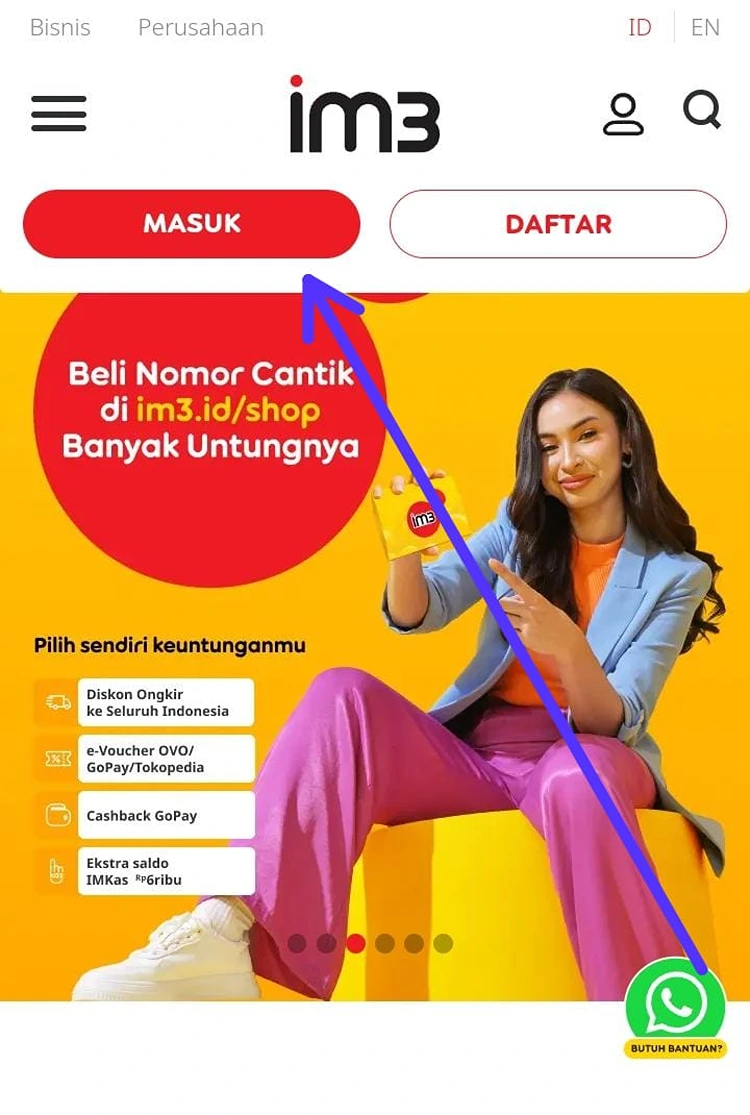 Cek Nomor Melalui Website