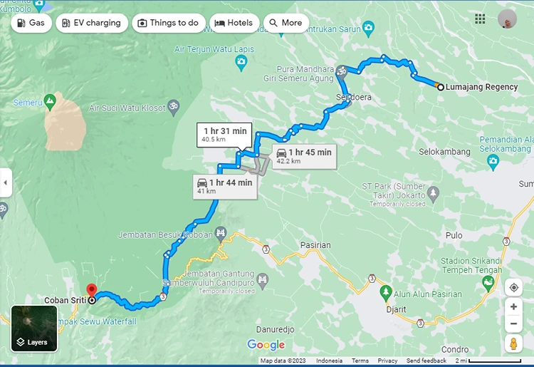 Rute Menuju Coban Sriti