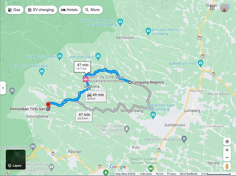 Rute Menuju Tirtosari View